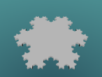 Koch's snowflake extruded